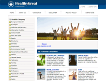 Tablet Screenshot of healthygreat.com
